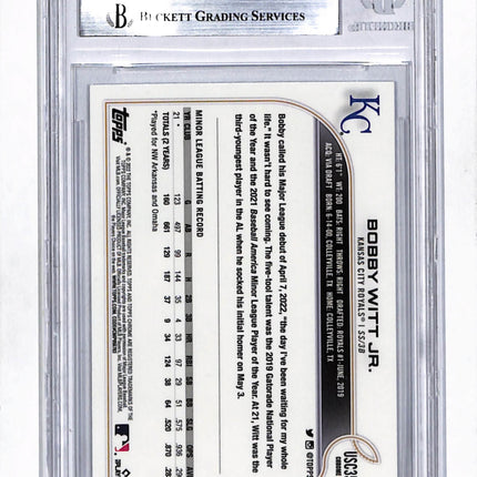 2022 Topps Chrome Update Bobby Witt Jr Rc #USC35 BGS 8.5