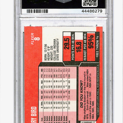 1989 Fleer Larry Bird #8 PSA 7