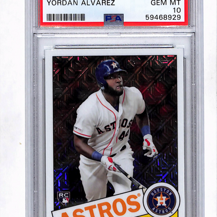 2020 Topps Silver Pack 1985 Chrome Promo Yordan Alvarez #16 PSA 10