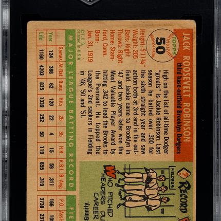 1955 Topps Jackie Robinson #50 SGC 1.5