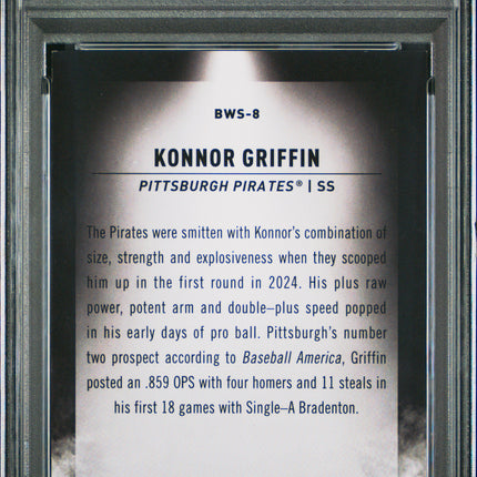 2025 Bowman Chrome Spotlights Konnor Griffin #BWS-8 Red Refractor 4/5 PSA 8