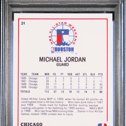 1989 Hoops Michael Jordan #21 All Star PSA 10