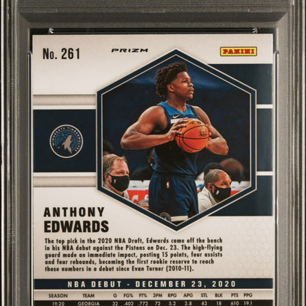 2020 Panini Mosaic Anthony Edwards #261 Genesis PSA 10