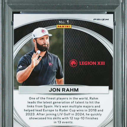 2024 Panini Prizm LIV Golf Global Reach Jon Rahm #1 Red PSA 9