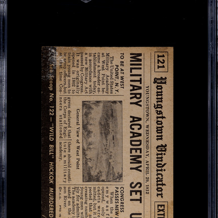 1954 Topps Scoop West Point Trains Cadets #121 SGC 2