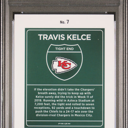 2023 Panini Donruss Optic International Downtown Travis Kelce #7 PSA 10