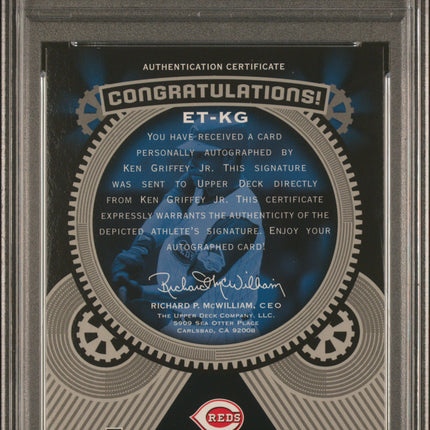 2004 Upper Deck Etchings Etched In Time Ken Griffey JR Black PSA 7 Auto /1625