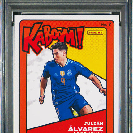 2024-25 Panini Donruss FIFA Kaboom! Julian Alvarez #7 PSA 9