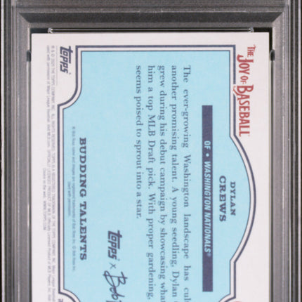2025 Topps X Bob Ross The Joy Of Baseball Budding Talents Dylan Crews PSA 10