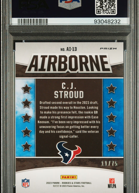 2023 Panini Rookies & Stars Airborne CJ Stroud #AI13 PSA 10