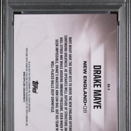 2024 Topps Signature Class Gridiron Ambassadors Drake Maye #GA3 PSA 9