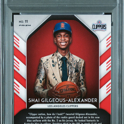2018 Panini Prizm Luck Of The Lottery Shai Gilgeous-Alexander 11 Mojo /25 PSA 10