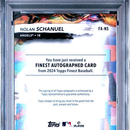 2024 Topps Finest Nolan Schanuel #FANS Purple Refractor 038/125 PSA 10 Auto