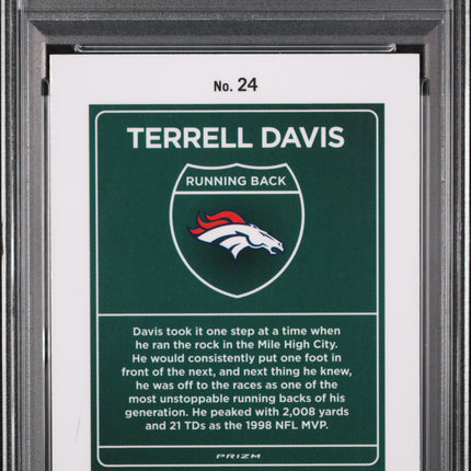 2024 Panini Donruss Optic Downtown! Terrell Davis #24 PSA 9