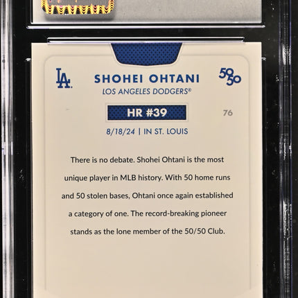 2024 Topps 50/50 Shohei Ohtani #76 CGC 10