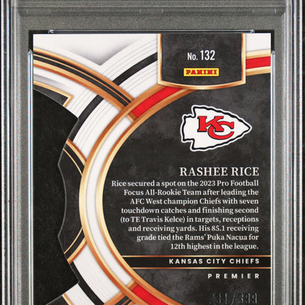 2023 Panini Select Rashee Rice #132 Die Cut Orange Prizm PSA 10 /399