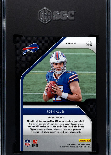 2018 Panini Prizm Josh Allen #RI-5 SGC 10