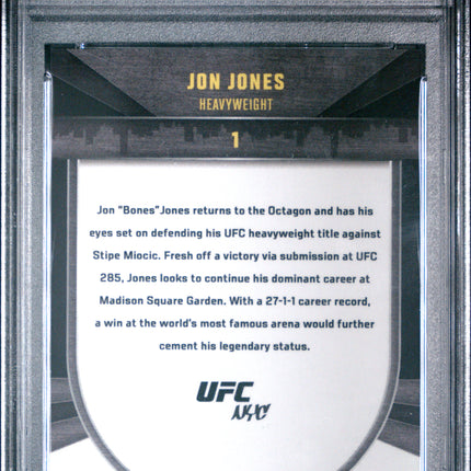 2024 Topps UFC Nyc Jon Jones #1 Blue 45/49 PSA 10