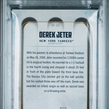 2020 Topps Transcendent Captain Collection 3,000 Hits Derek Jeter /40 PSA 10