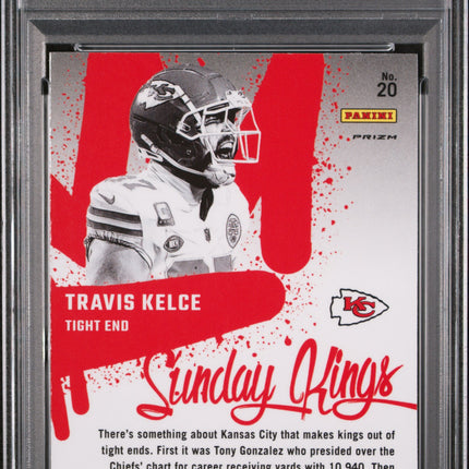 2024 Panini Donruss Optic Sunday Kings Travis Kelce #20 PSA 9