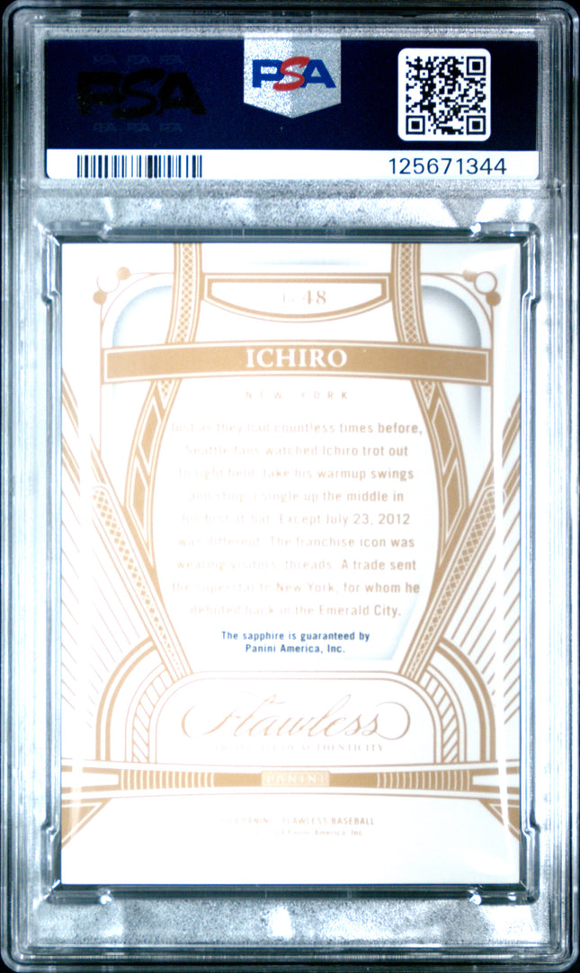 2024 Panini Flawless Ichiro #48 Sapphire PSA 9