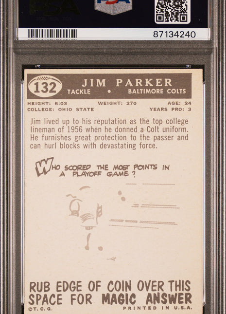 1959 Topps Jim Parker #132 PSA 7