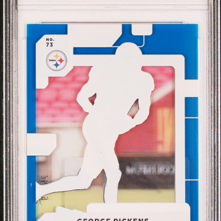 2022 Panini Clearly Donruss George Pickens #73 Autograph Blue /99 PSA 10 Auto