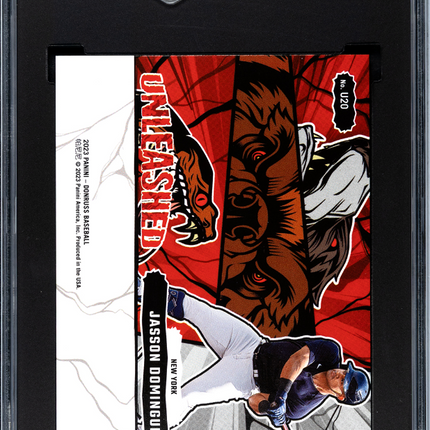 2023 Donruss Jasson Dominguez #U20 Unleashed /999 SGC 10