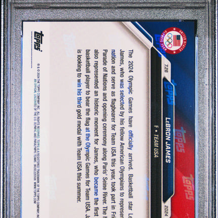 2024 Topps Now Olympic Games LeBron James #4 PSA 10