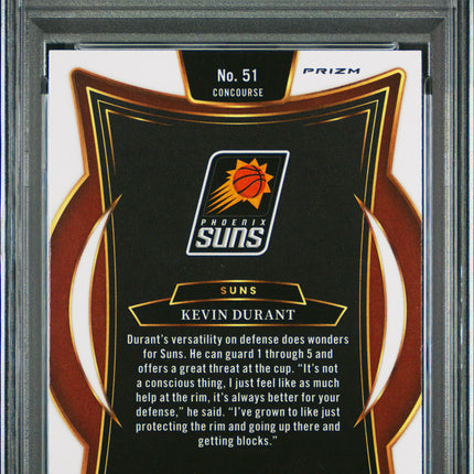 2024 Panini Select Kevin Durant #51 Blue Prizm PSA 10