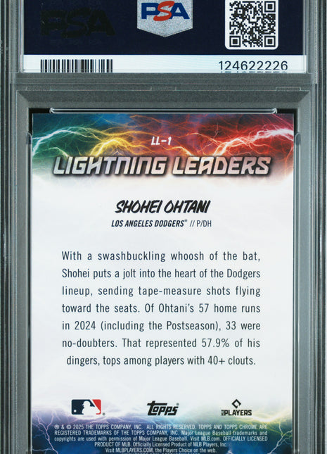 2025 Topps Chrome Lightning Leaders Shohei Ohtani #LL1 PSA 10