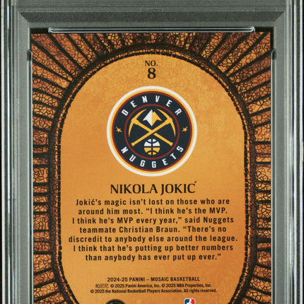 2024 Panini Mosaic Micro Mosaic Nikola Jokic #8 PSA 10