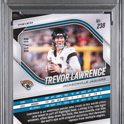 2025 Panini Prizm Trevor Lawrence #238 Gold 1/10 PSA 10