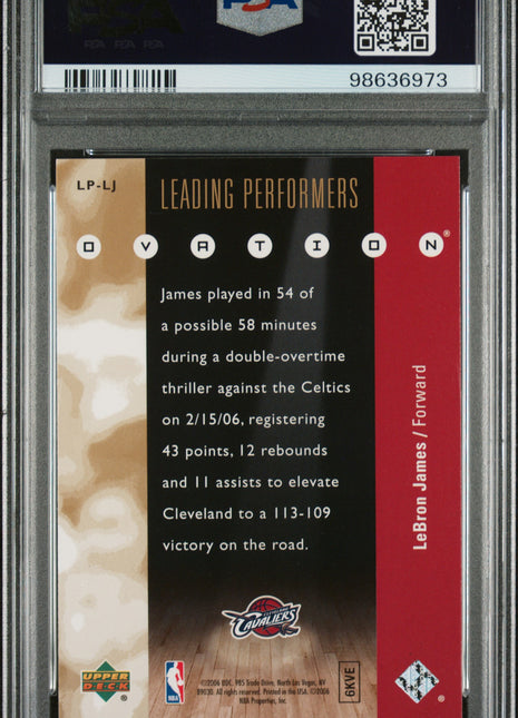 2006 Upper Deck Ovation Lead Performers LeBron James #LP-LJ Leading PSA 10