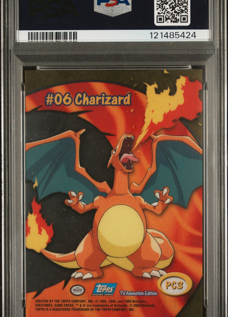 2000 Topps Pokemon TV Animation Clear Cards Charizard #PC3 PSA 10
