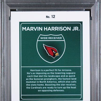 2024 Panini Donruss Downtown! Marvin Harrison JR. #12 PSA 9