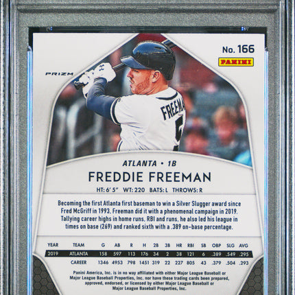 2020 Panini Prizm Freddie Freeman #166 Purple PSA 9