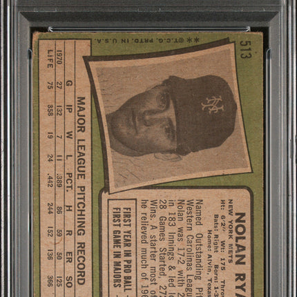 1971 Topps Nolan Ryan #513 PSA 2