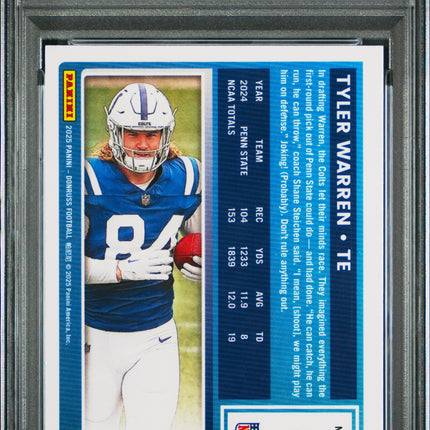 2025 Panini Donruss Tyler Warren #337 Optic Preview Red Pandora PSA 10