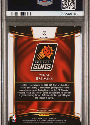 2018 Panini Select Mikal Bridges #95 PSA 10