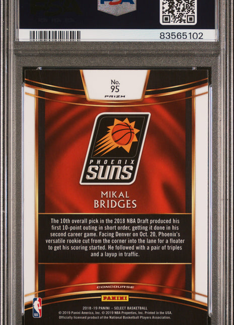 2018 Panini Select Mikal Bridges #95 PSA 10