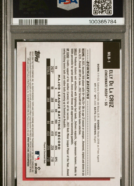 2024 Topps NSCC Silver Pack Veterans And Rookies Elly De La Cruz #1 & PSA 10