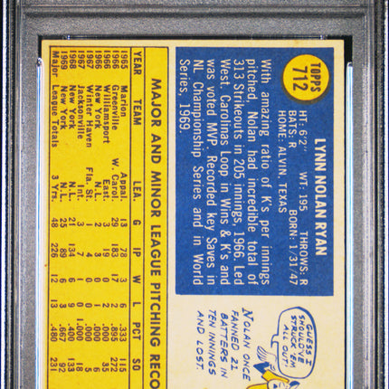 1970 Topps Nolan Ryan #712 PSA 6