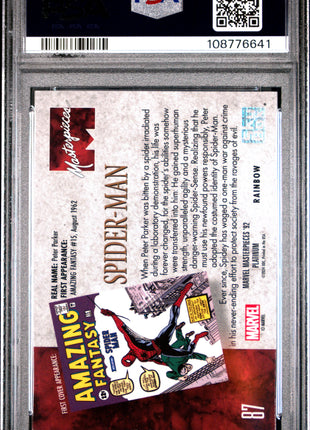 2024 Upper Deck Marvel Masterpieces '92 Platinum Spider-Man #87 PSA 10