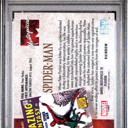 2024 Upper Deck Marvel Masterpieces '92 Platinum Spider-Man #87 PSA 10