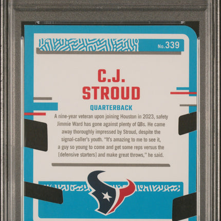 2023 Panini Donruss CJ Stroud #339 Press Proof Silver Die Cut PSA 9 /75