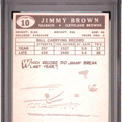 1959 Topps Jim Brown #10 PSA 4