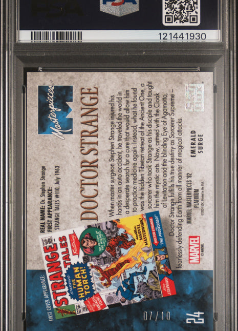 2024 Upper Deck Marvel Masterpieces '92 Platinum Doctor Strange #24 PSA 9