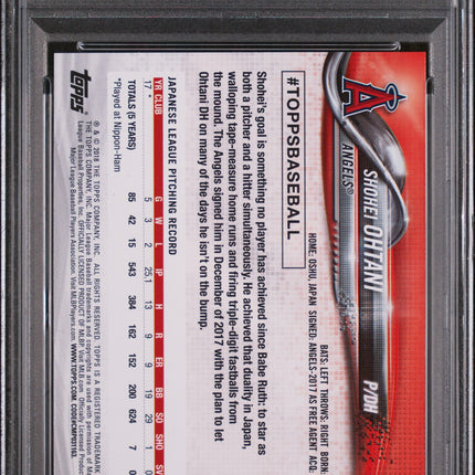 2018 Topps Holiday Shohei Ohtani #17 PSA 9
