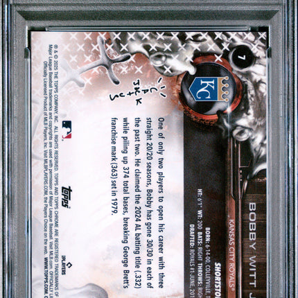 2025 Topps Chrome X Cactus Jack Bobby Witt JR. #7 Gold Refractor PSA 10 /50